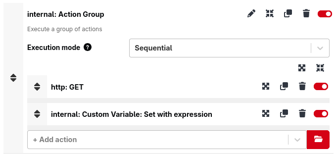 Action Group Sequential