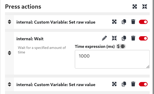 Wait action example Wait action example