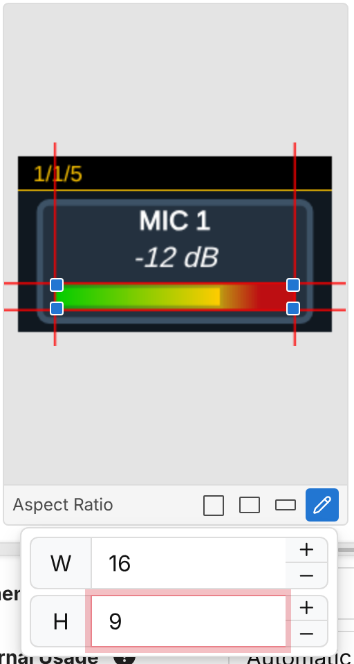 Custom aspect ratio