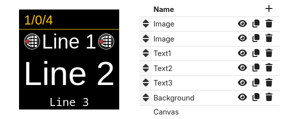 Multiple text and image example