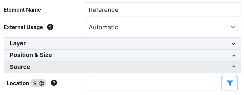 Reference element
