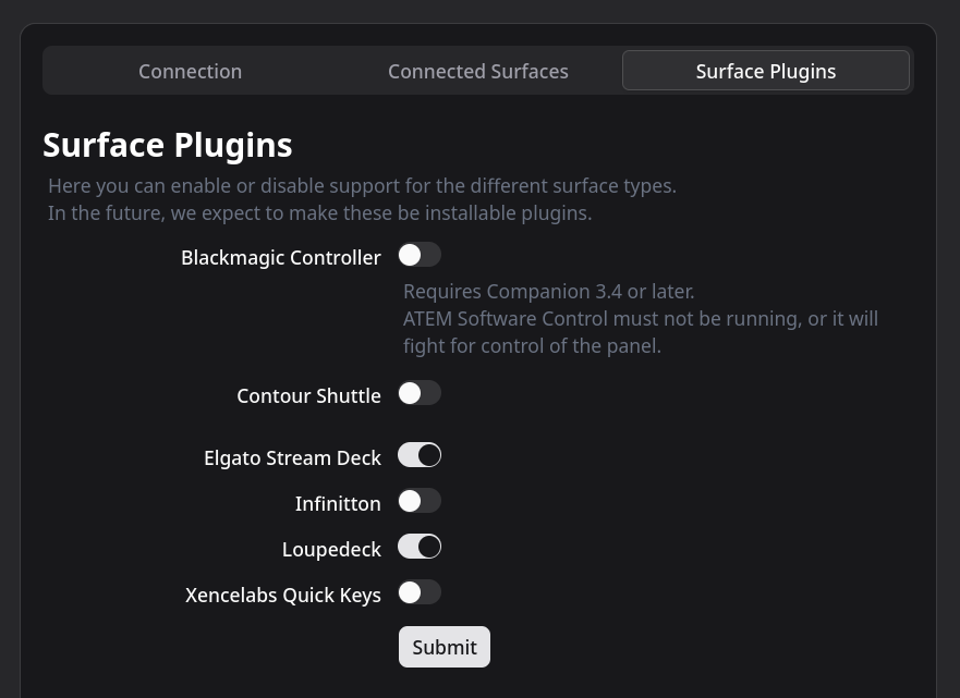 Surface Plugins