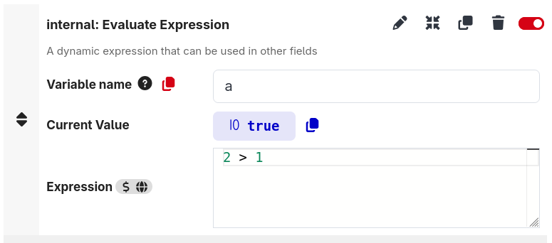 Expression variable